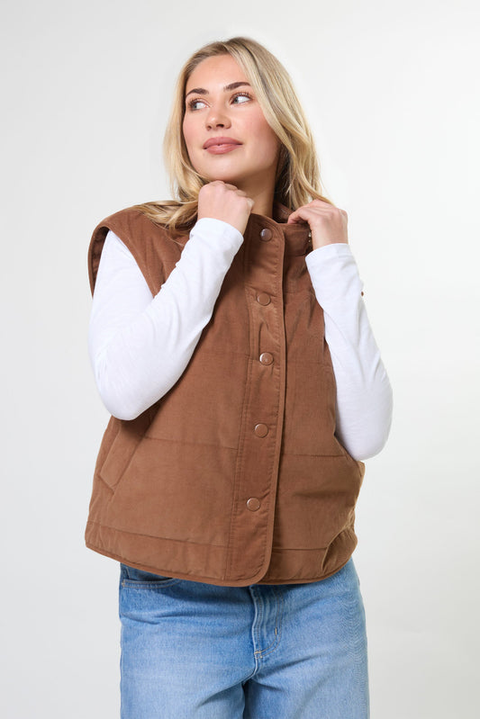 STELLA + GEMMA KENZIE VEST - GINGER - THE VOGUE STORE