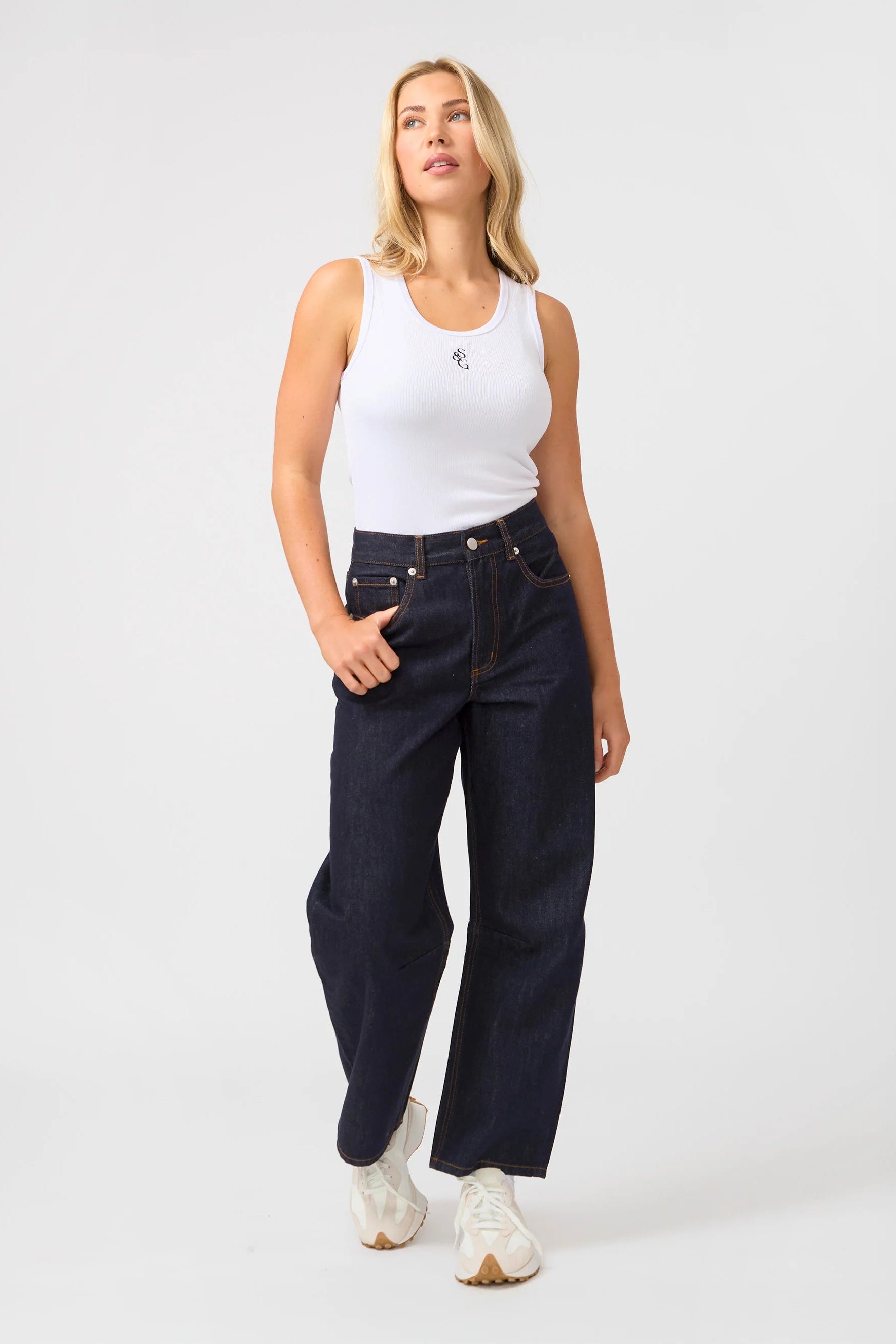 STELLA + GEMMA CARSON JEAN - DARK INDIGO - THE VOGUE STORE