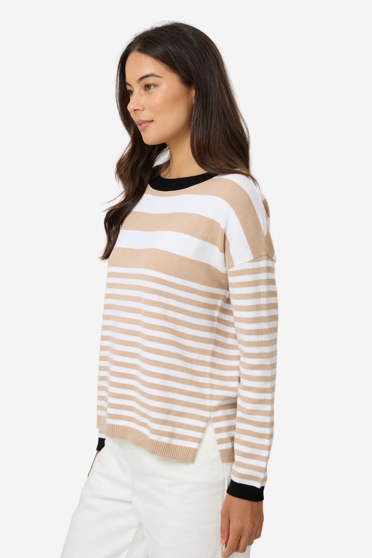 STELLA + GEMMA HIGH STREET JUMPER - SAND - THE VOGUE STORE