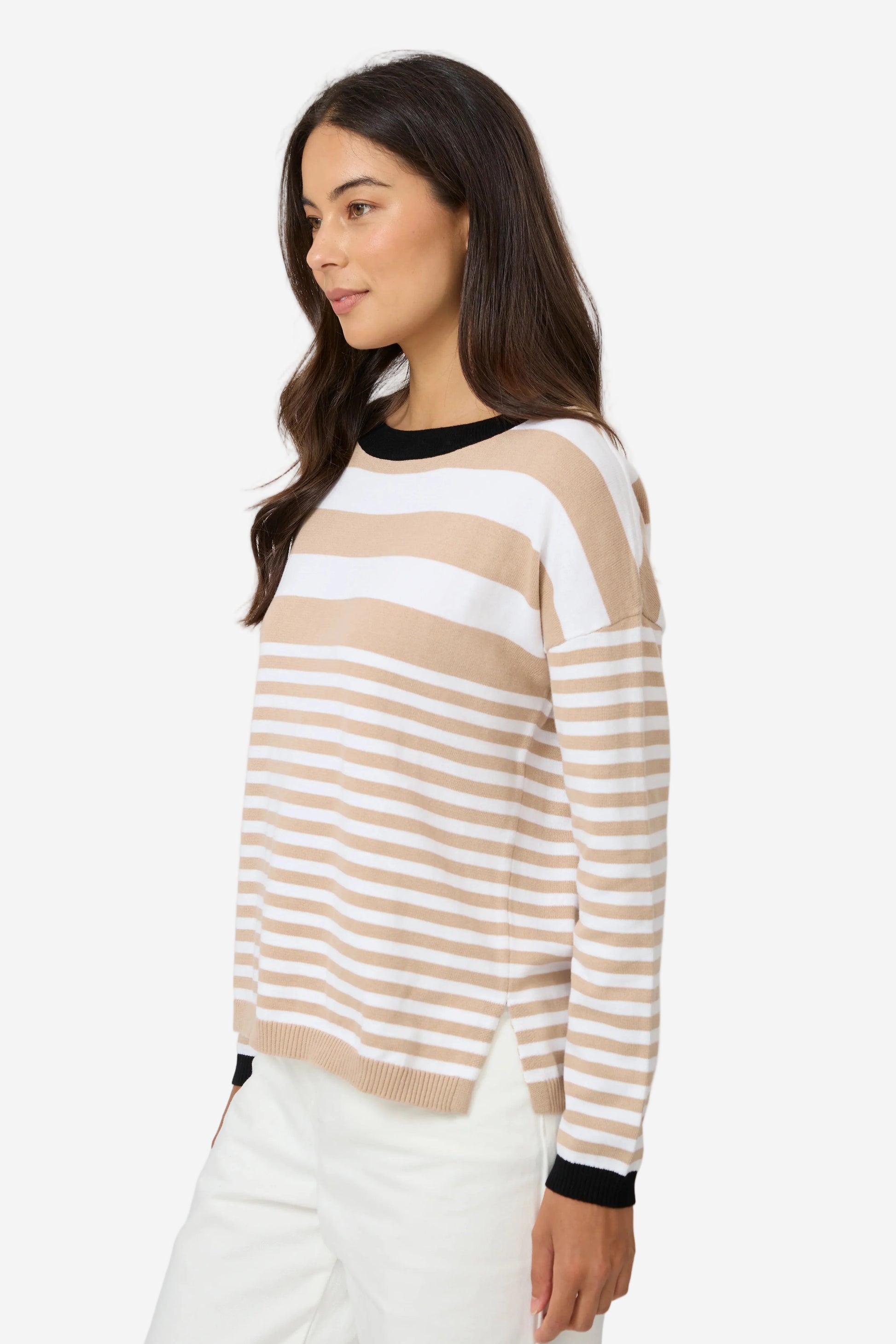 STELLA + GEMMA HIGH STREET JUMPER - SAND - THE VOGUE STORE