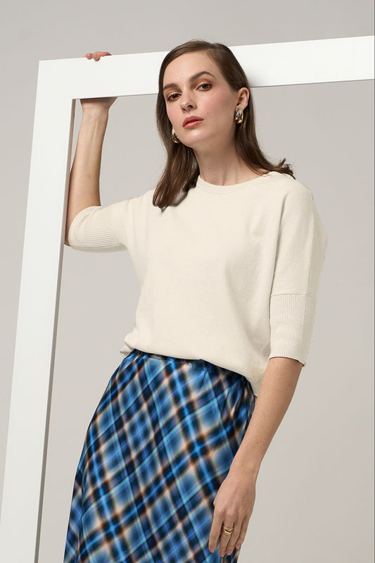 MADLY SWEETLY EVERYWEAR TEE - BUTTERCREAM - THE VOGUE STORE