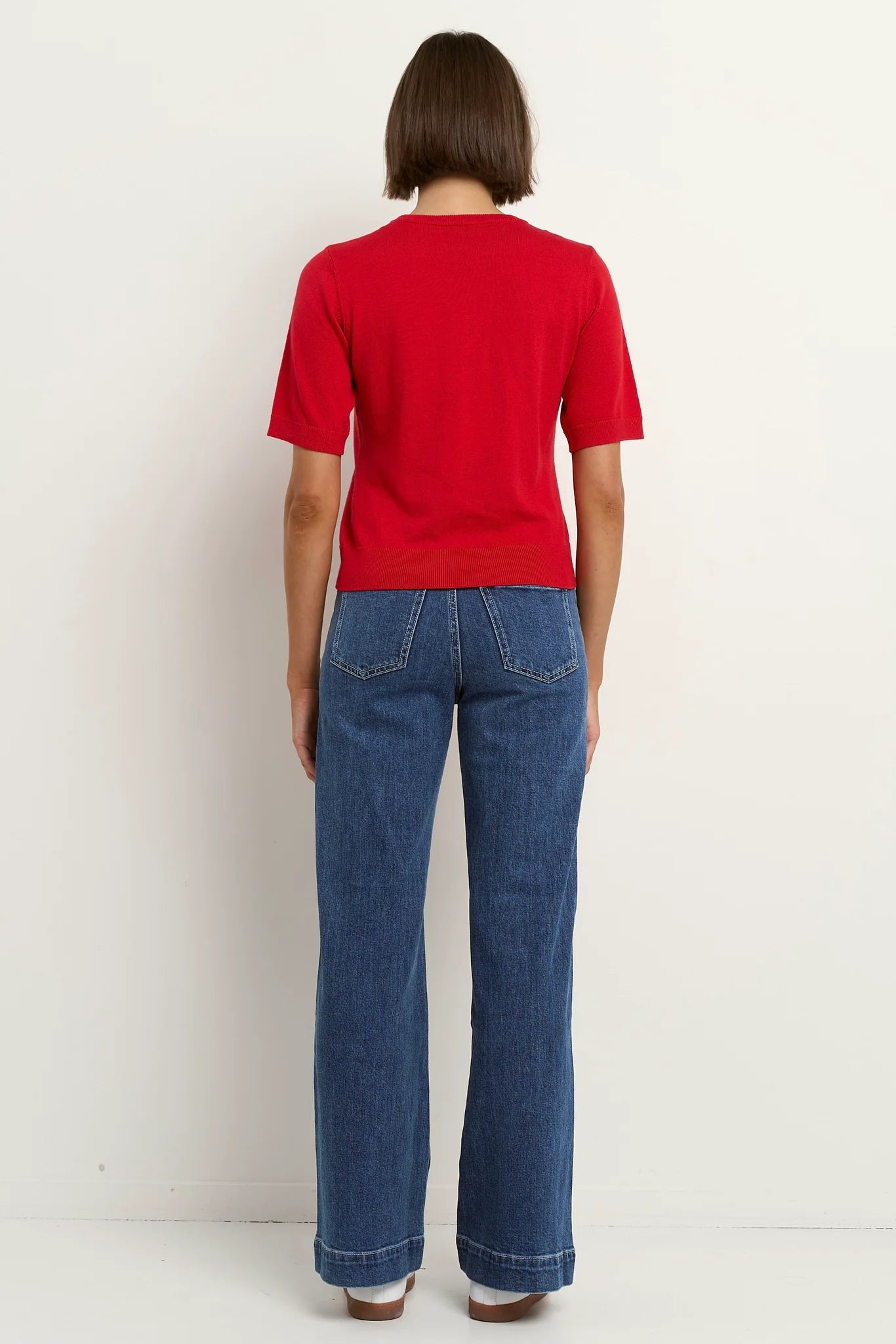 STORIES BE TOLD EDITION RED CREWNECK KNIT TEE - THE VOGUE STORE
