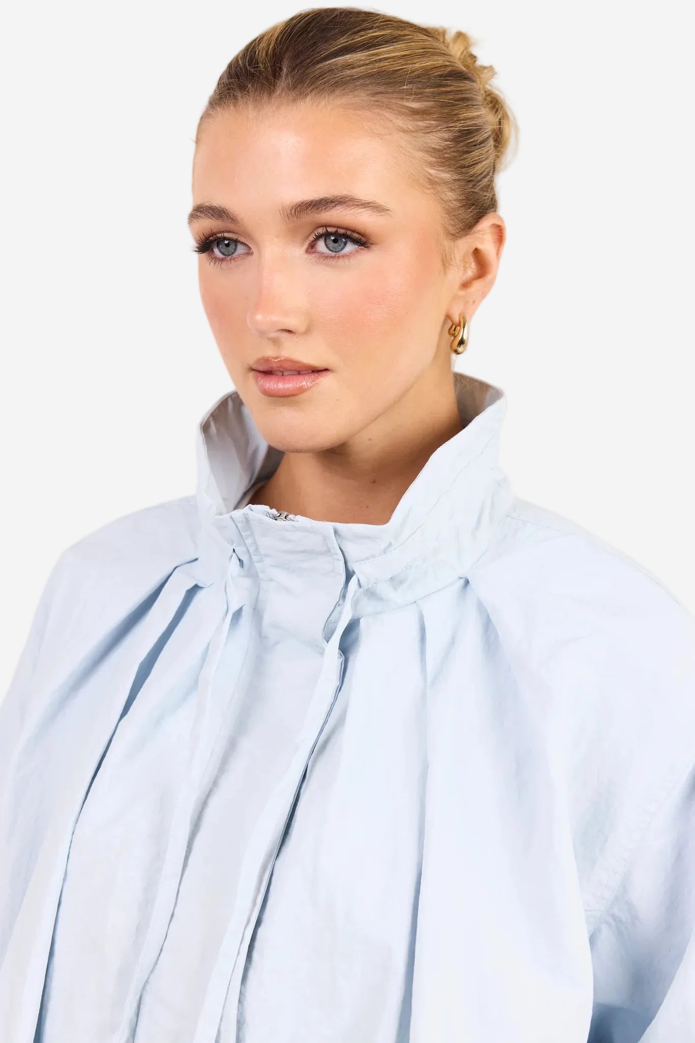 STORIES BE TOLD ELEMENT ICE BLUE FUNNEL NECK BOMBER JACKET - THE VOGUE STORE