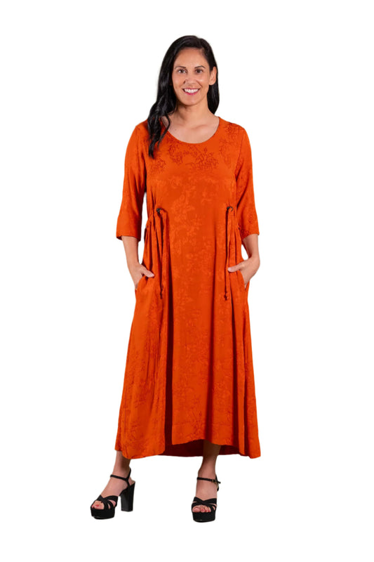 DEEANNE HOBBS VERSION DRESS - TIGER ORANGE - THE VOGUE STORE