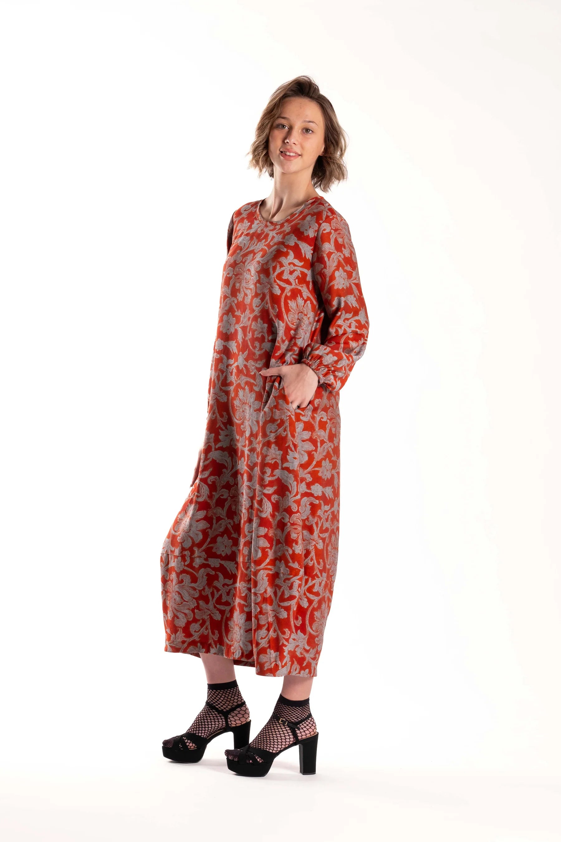 DEEANNE HOBBS CONNECTION DRESS - SPICED ORANGE - THE VOGUE STORE