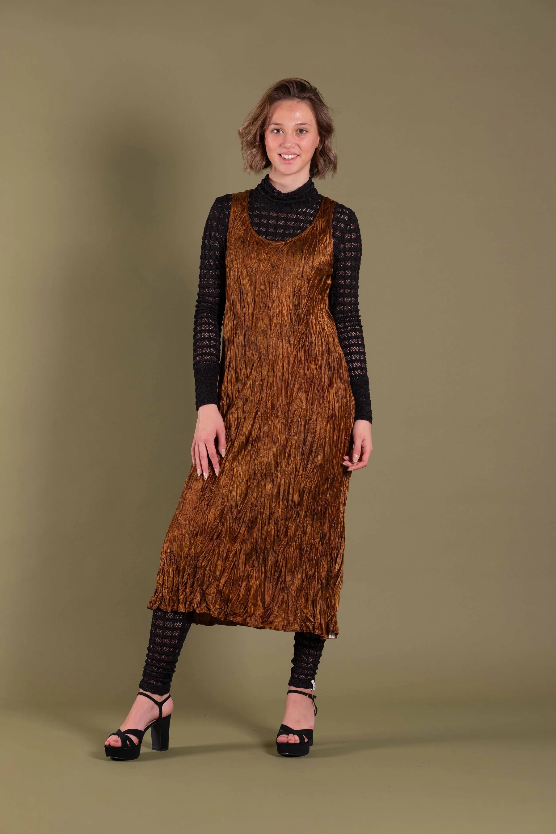 DEEANNE HOBBS BROOKE DRESS - BURNT SIENNA - THE VOGUE STORE