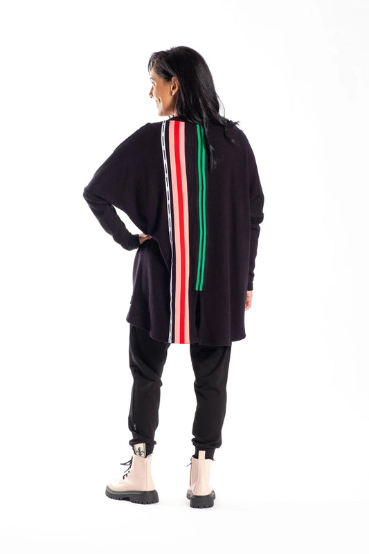 JELLICOE RELAXED SWEATER - MULTI STRIPE - THE VOGUE STORE