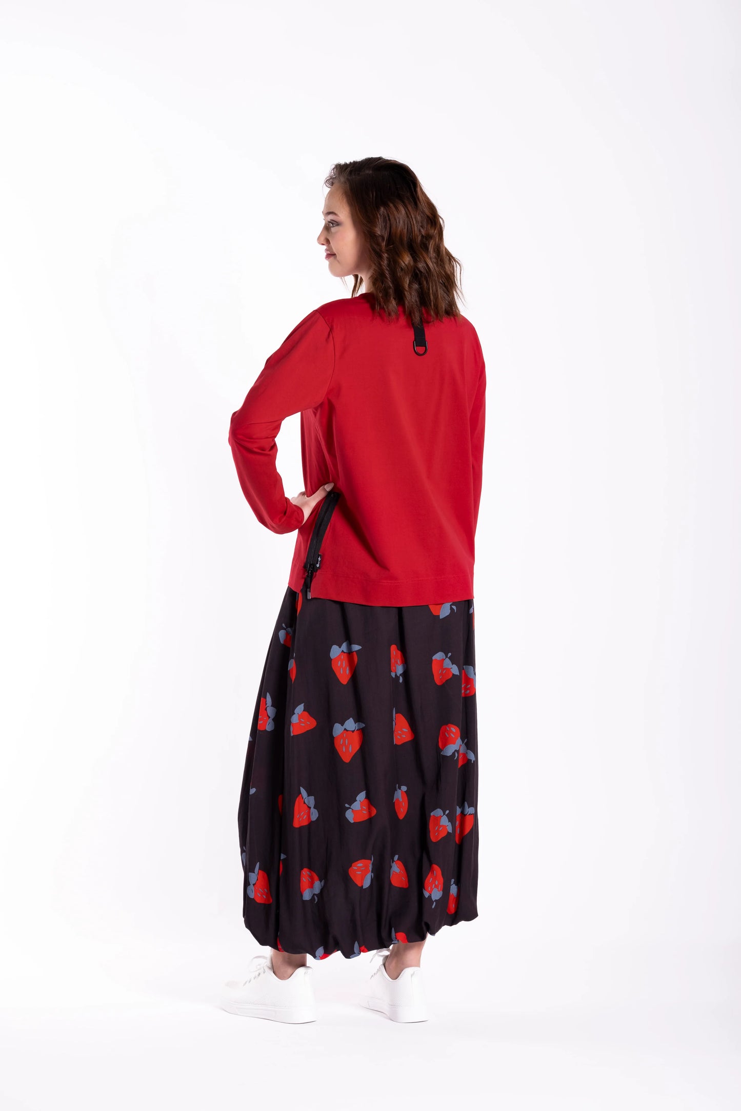 JELLICOE GALLERY SKIRT - STRAWBERRY CRUSH - THE VOGUE STORE
