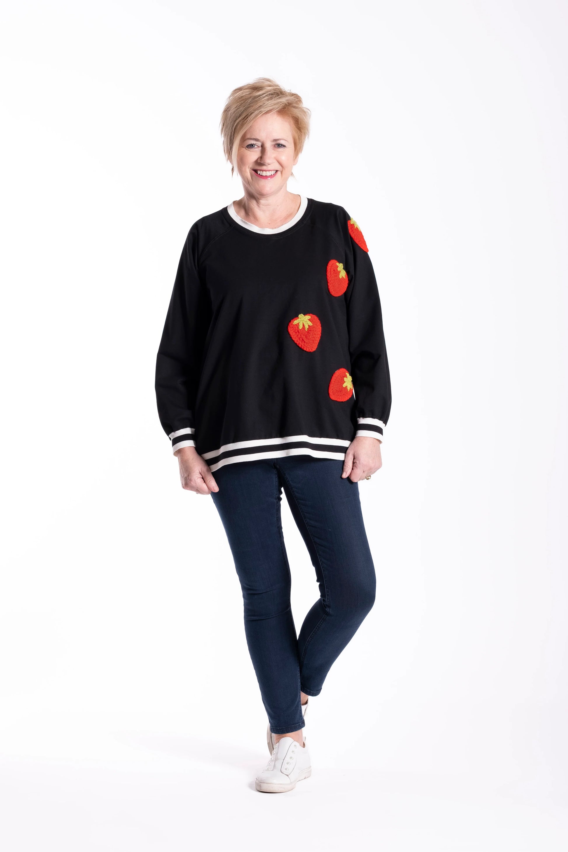 JELLICOE TEAM SWEATER - BERRY NICE - THE VOGUE STORE