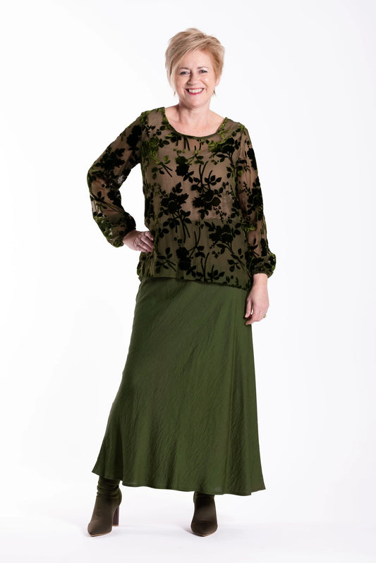 JELLICOE LATTICE TOP - FOREST VEIL - THE VOGUE STORE