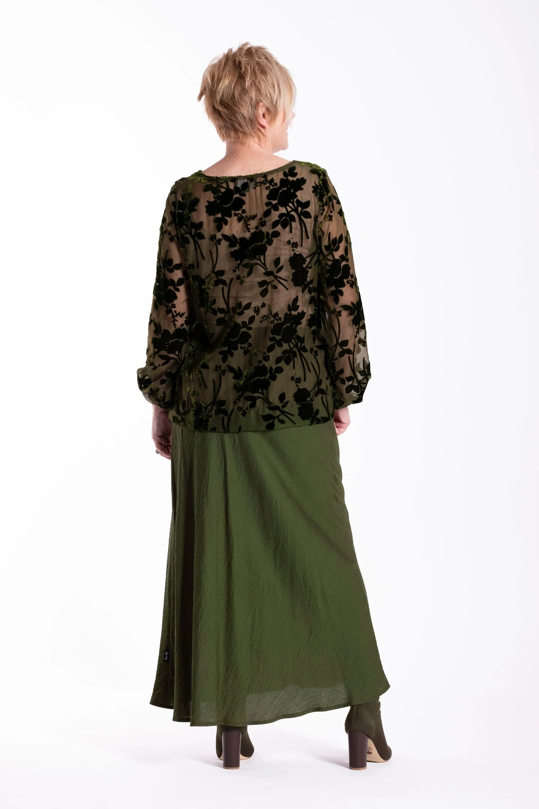 JELLICOE LATTICE TOP - FOREST VEIL - THE VOGUE STORE