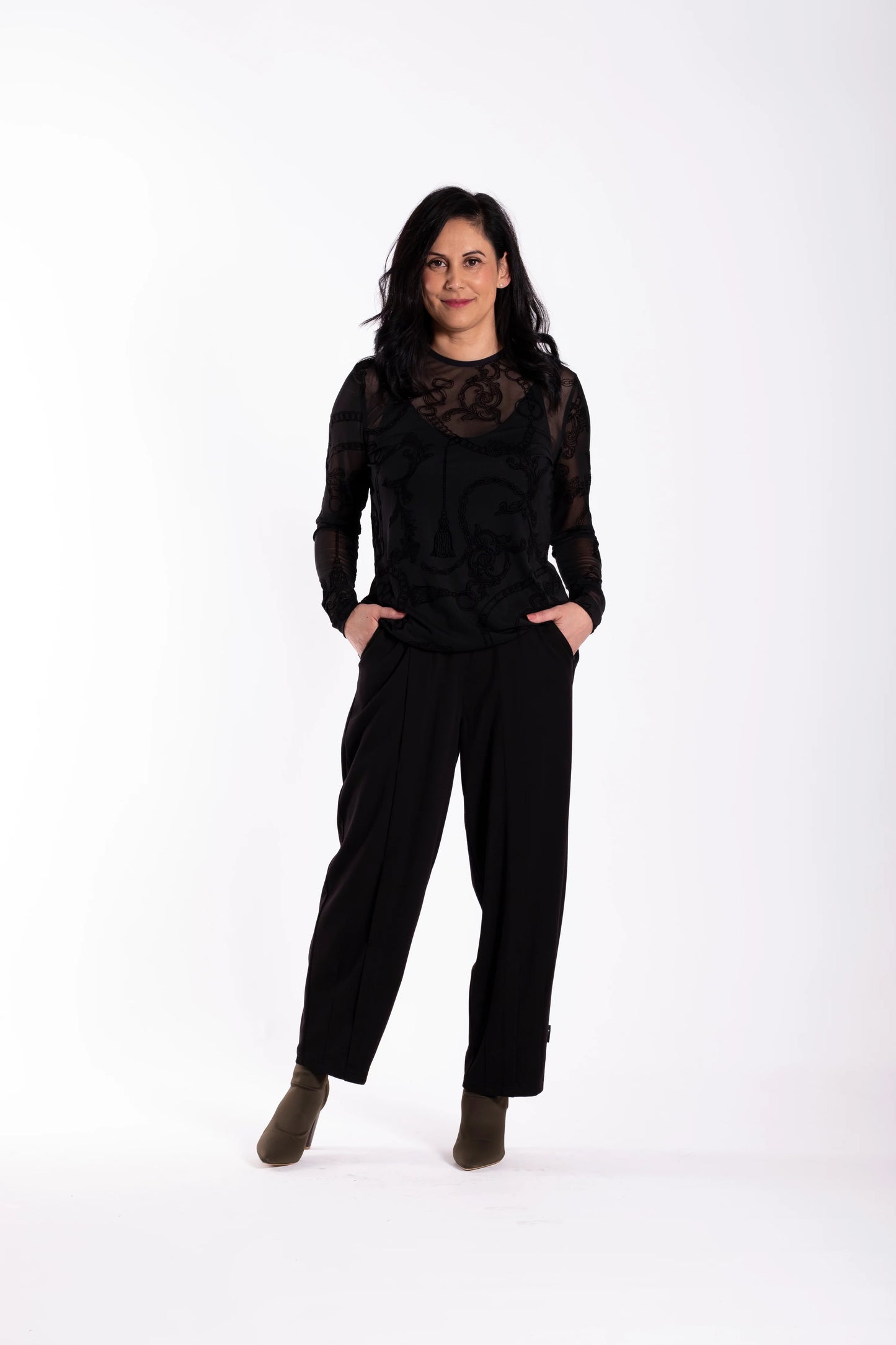 JELLICOE NON-TURTLE TOP TASSELS & CHAINS - BLACK - THE VOGUE STORE