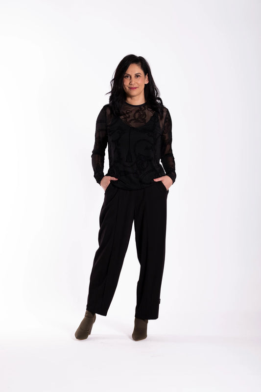 JELLICOE NON-TURTLE TOP TASSELS & CHAINS - BLACK - THE VOGUE STORE