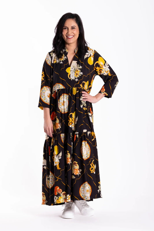 JELLICOE COLLAR TIERED DRESS - PLATE ME UP - THE VOGUE STORE