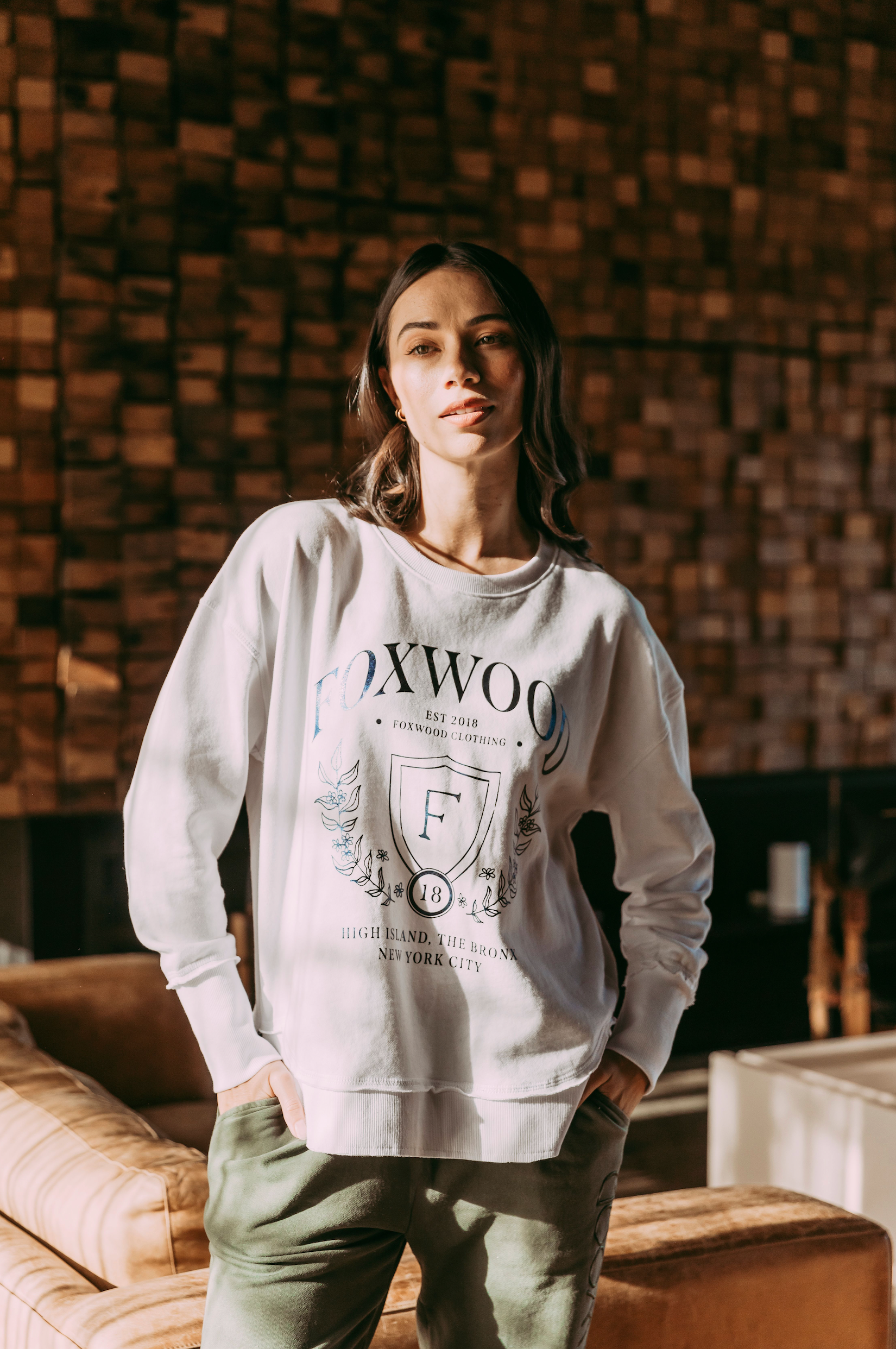 FOXWOOD SHEFFIELD CREW - WHITE - THE VOGUE STORE 