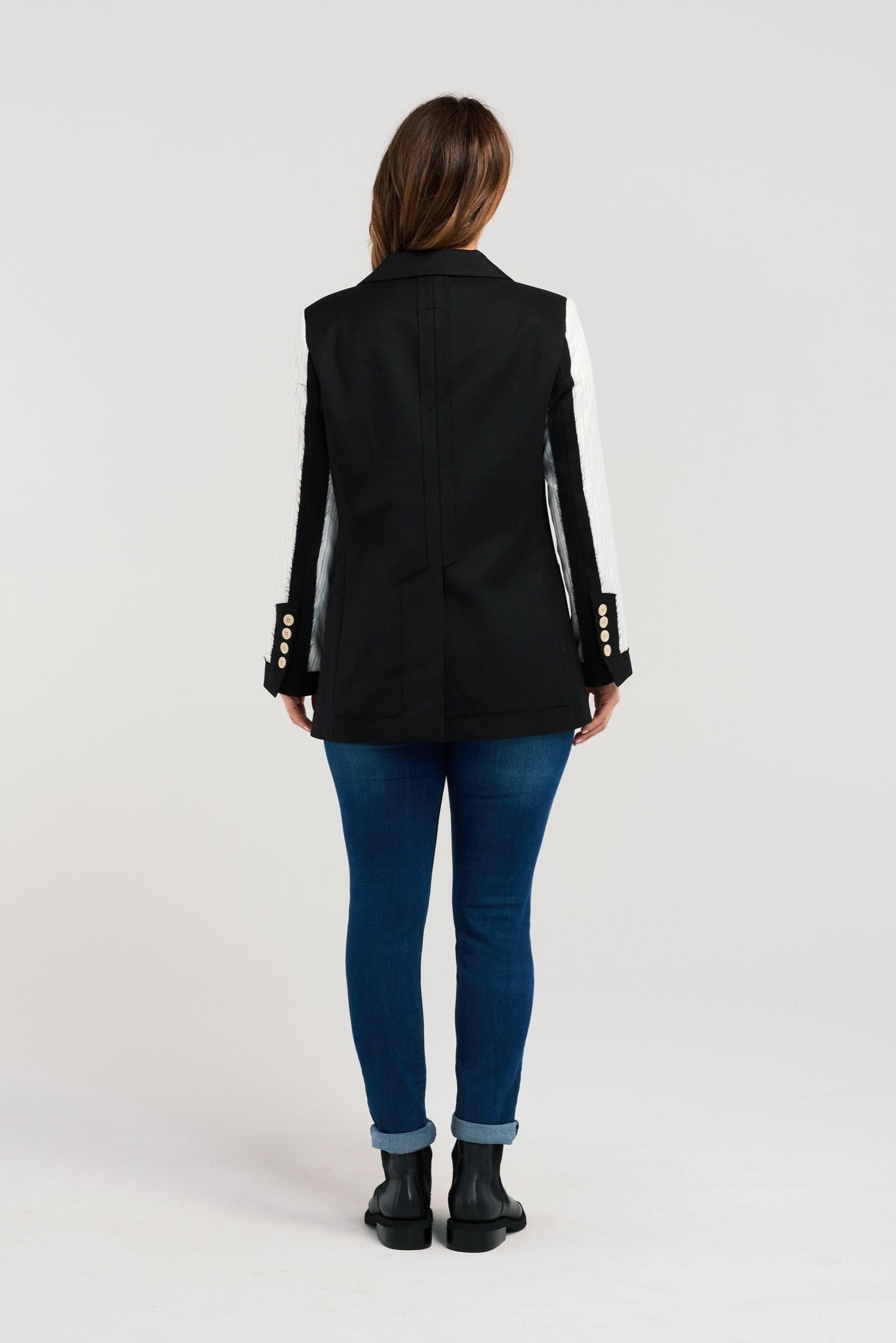 ZAFINA LOGAN BLAZER - BLACK - THE VOGUE STORE