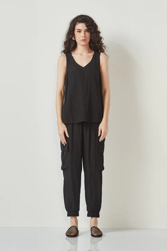 GLIDE FELICITY TANK - BLACK - THE VOGUE STORE