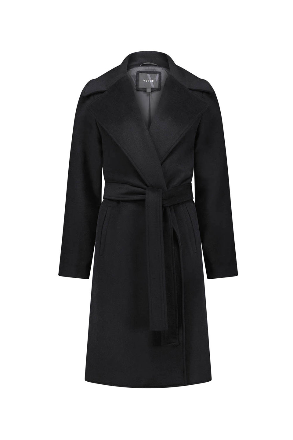 VERGE FOXTAIL COAT - BLACK - THE VOGUE STORE