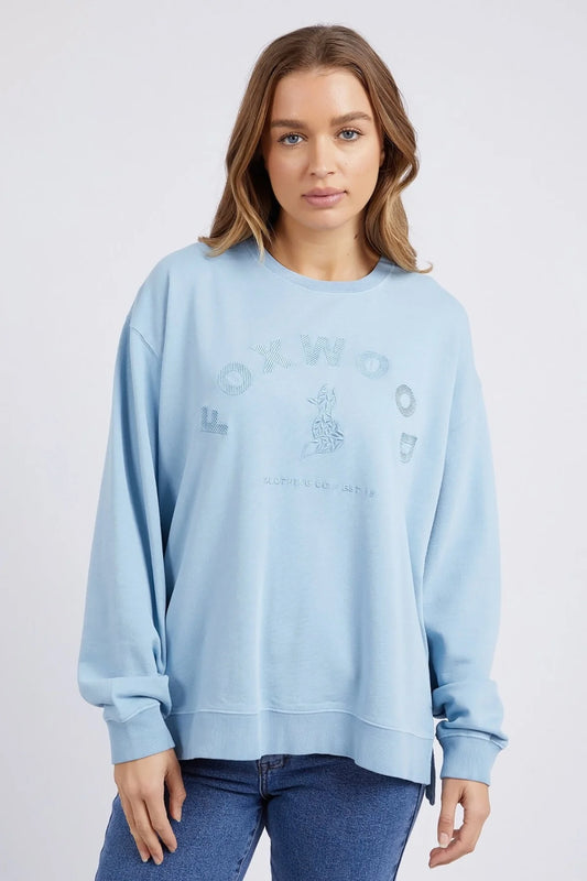 FOXWOOD EFFORTLESS CREW - DUSK BLUE - THE VOGUE STORE