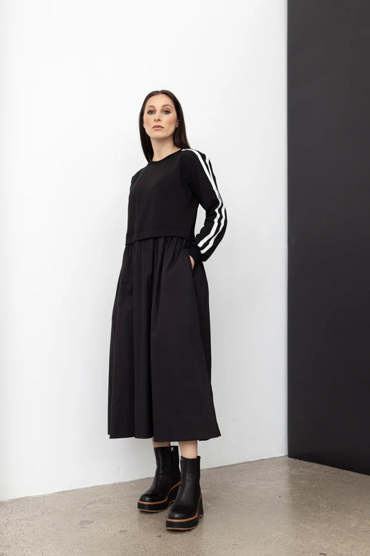 STYLE XLAB FROST NOIR DRESS - BLACK - THE VOGUE STORE