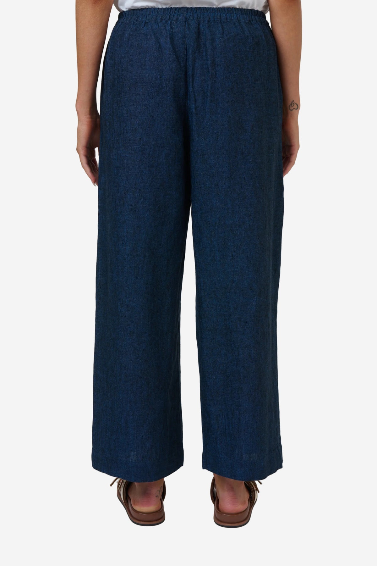 NATURALS BY O&J LINEN WIDE LEG PANTS - ECLIPSE - THE VOGUE STORE