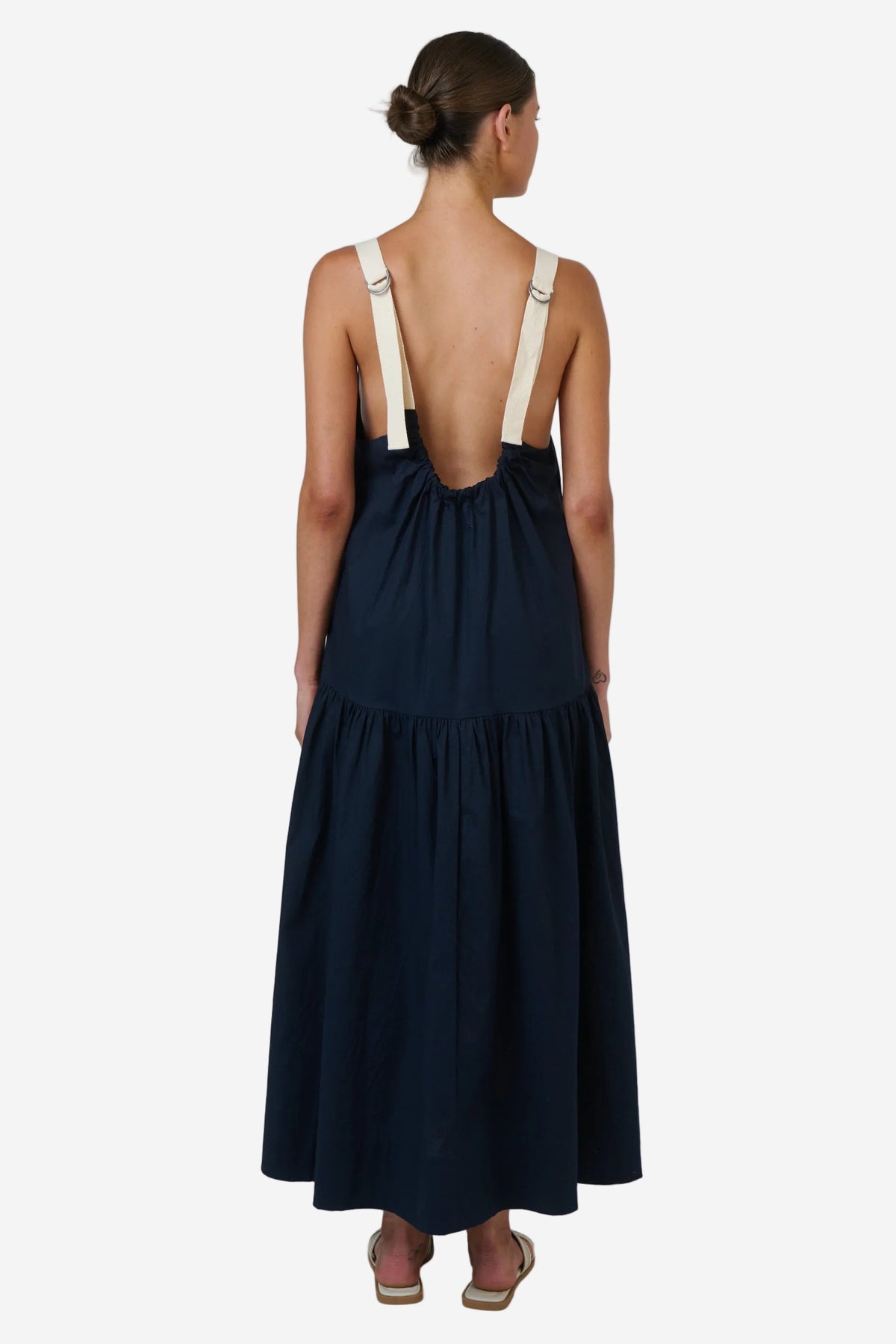 NATURALS BY O&J POPLIN DRESS - INK - THE VOGUE STORE