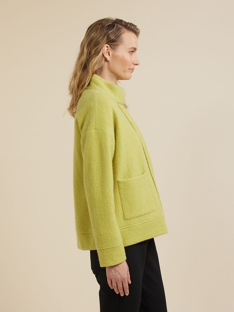 YARRA TRAIL CROPPED WOOL JACKET - BAMBOO - THE VOGUE STORE