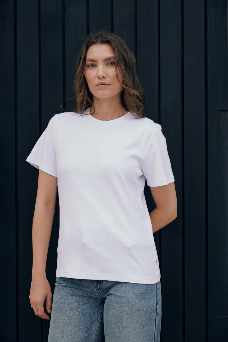 HUFFER CLASSIC EVERYDAY TEE /3BALL - WHITE - THE VOGUE STORE