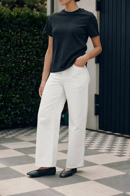 HUFFER STRAIGHT TALKER JEAN - WHITE - THE VOGUE STORE