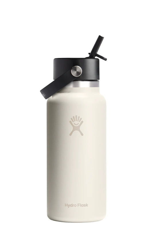 HYDRO FLASK WIDE MOUTH  STRAW CAP 32OZ (936ML) - IVORY - THE VOGUE STORE