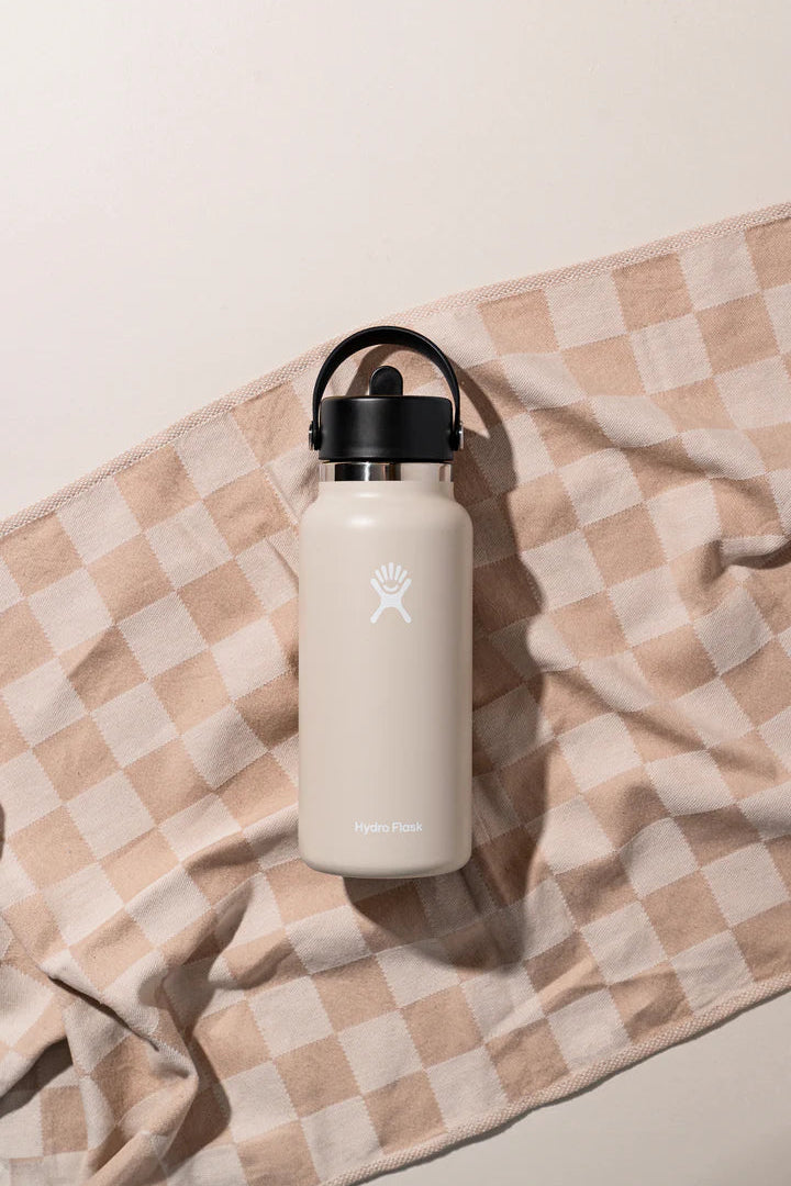 HYDRO FLASK WIDE MOUTH STRAW CAP 32OZ (946ML) - OAT - THE VOGUE STORE