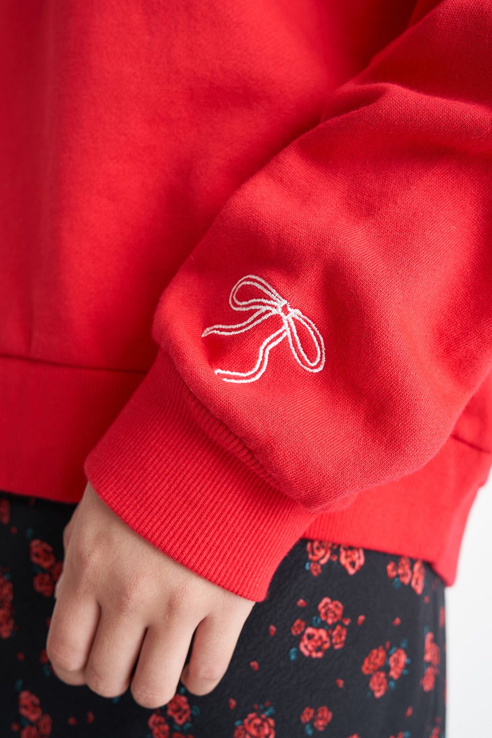 HUFFER SLOUCH CREW 350/BOW - CHERRY - THE VOGUE STORE
