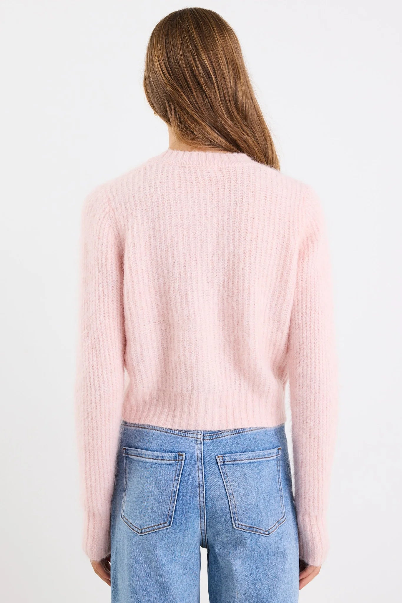 IVY + JACK HIGHLIGHT BLUSH MOHAIR BLEND CARDIGAN - THE VOGUE STORE