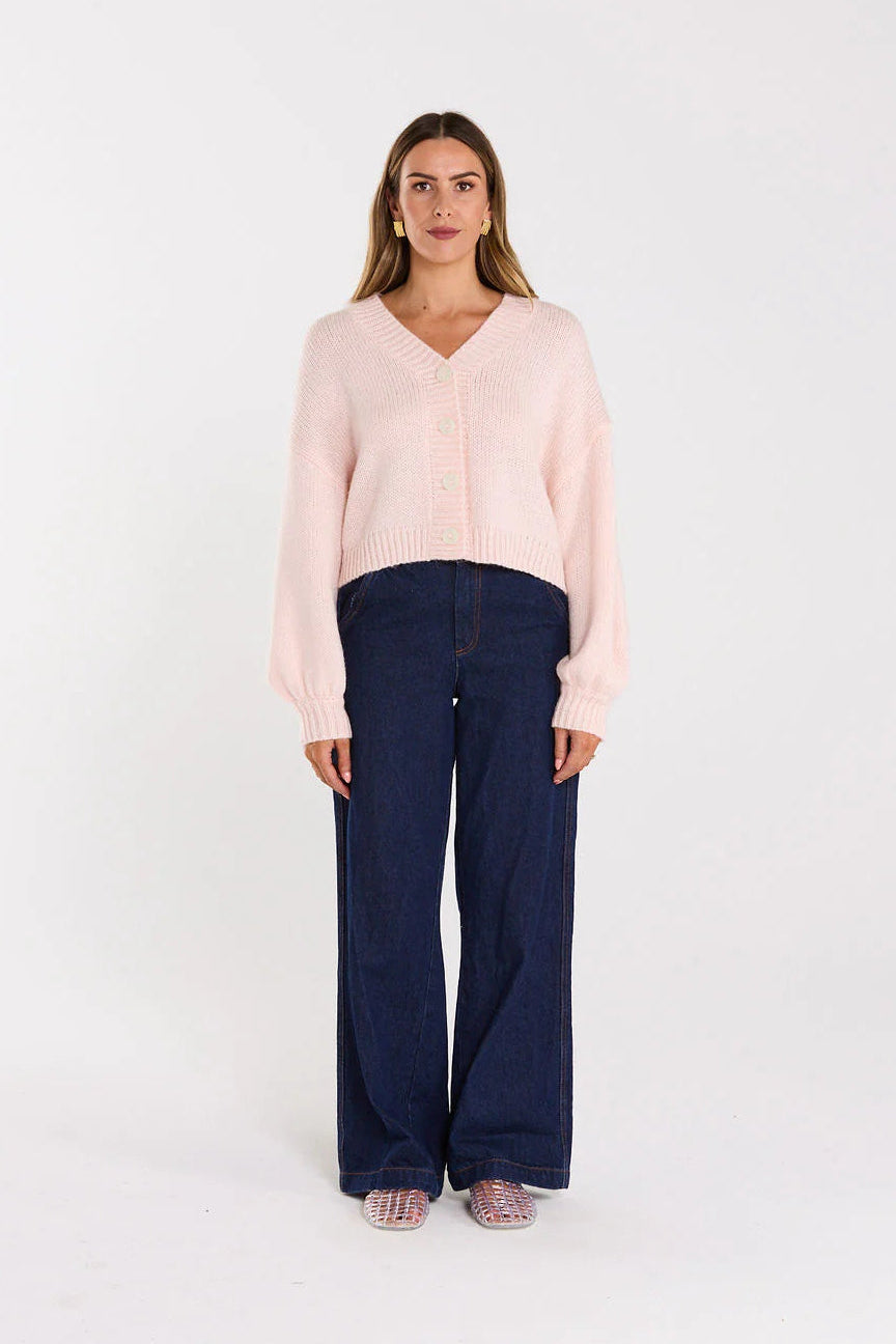THING THING HUDDLE CARDIGAN - MILKSHAKE - THE VOGUE STORE
