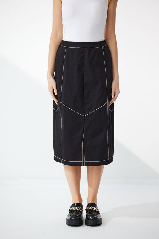 NEWPORT FORT SKIRT - BLACK - THE VOGUE STORE
