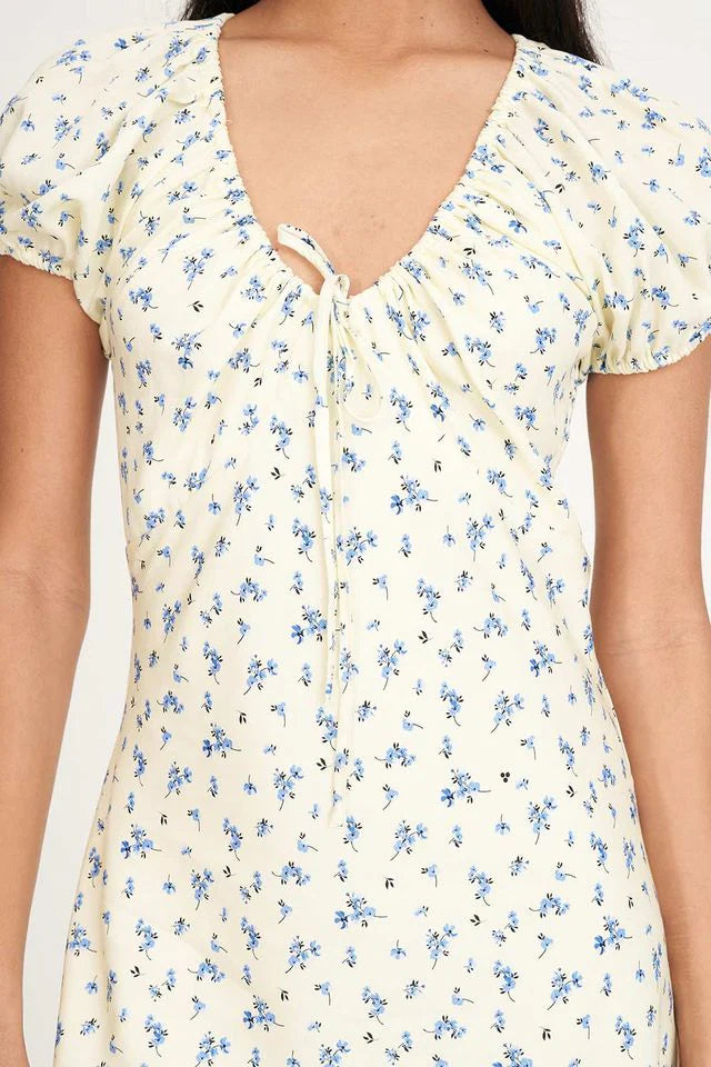 HUFFER DAWN CELINE MINI DRESS - BUTTER - THE VOGUE STORE