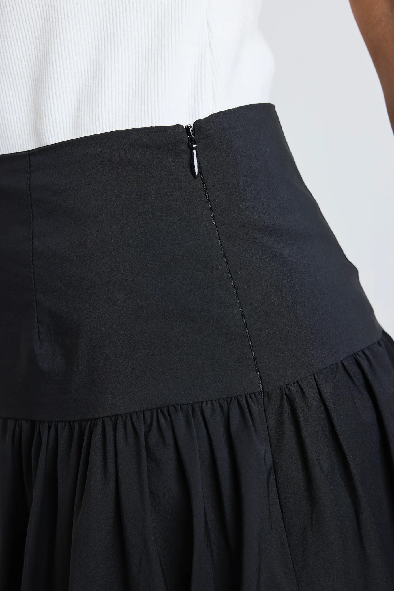 STORIES BE TOLD INTENSITY BLACK BUBBLE MIDI SKIRT