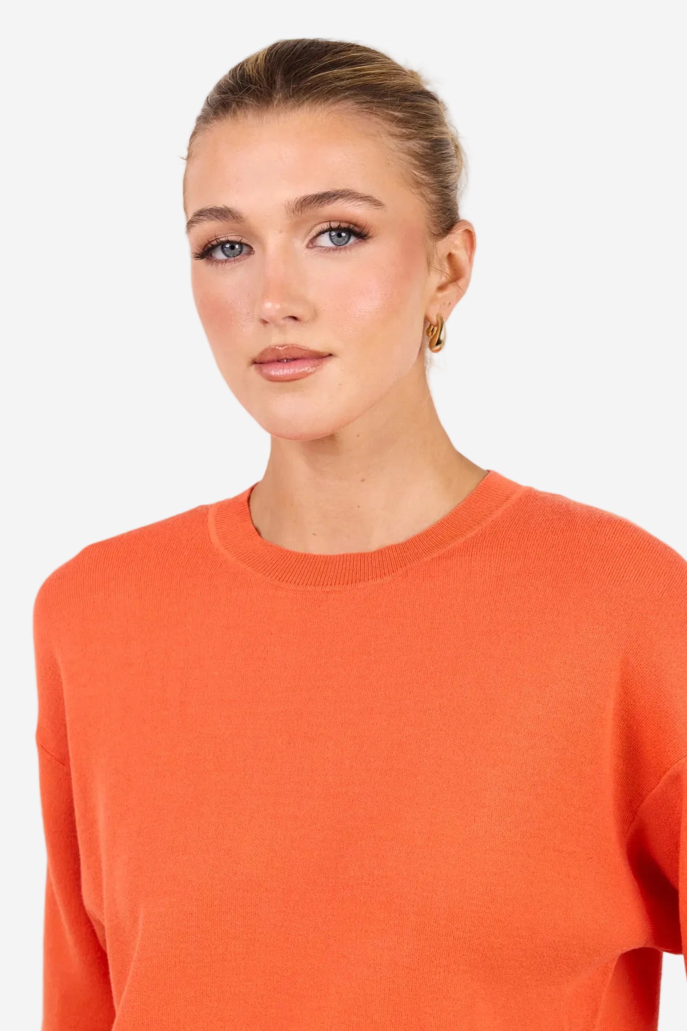 STORIES BE TOLD INTREPID BLOOD ORANGE RELAXED KNIT TEE - THE VOGUE STORE