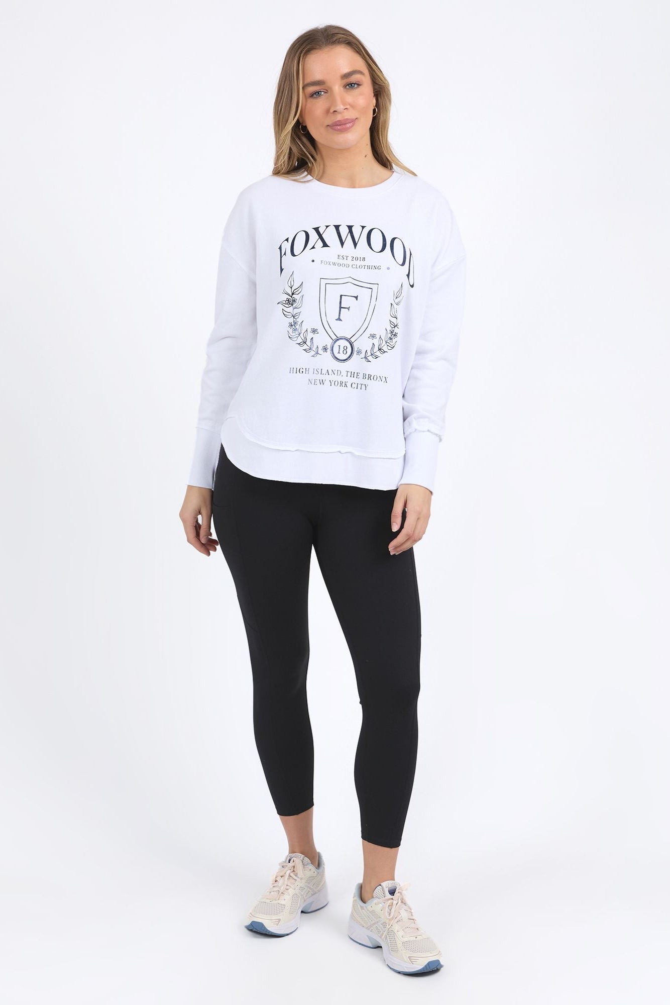 FOXWOOD SHEFFIELD CREW - WHITE - THE VOGUE STORE 
