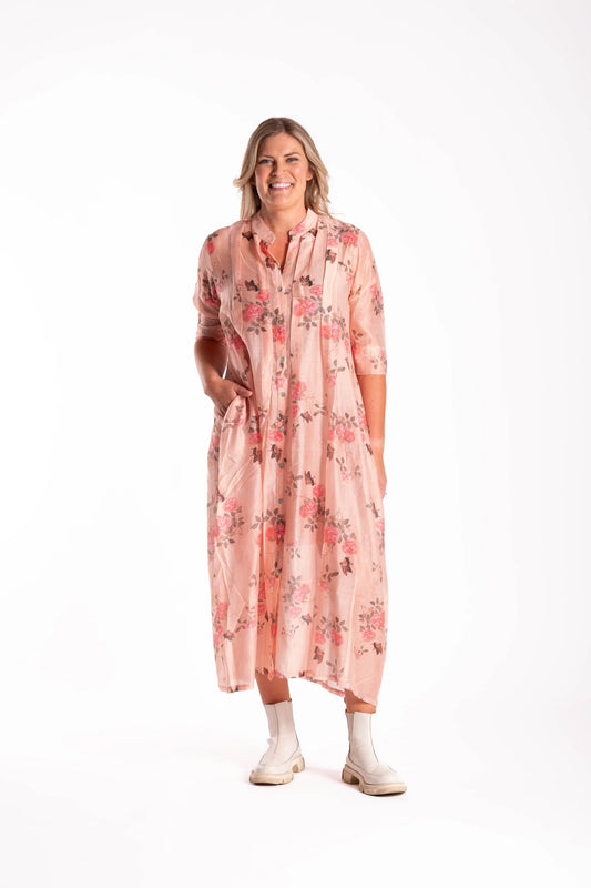 DEEANNE HOBBS FRENCH ME DRESS - TROPICAL BUTTERFLY - THE VOGUE STORE