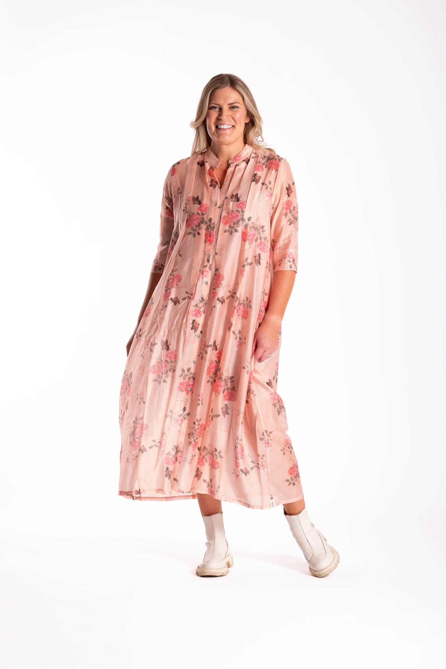 DEEANNE HOBBS FRENCH ME DRESS - TROPICAL BUTTERFLY - THE VOGUE STORE