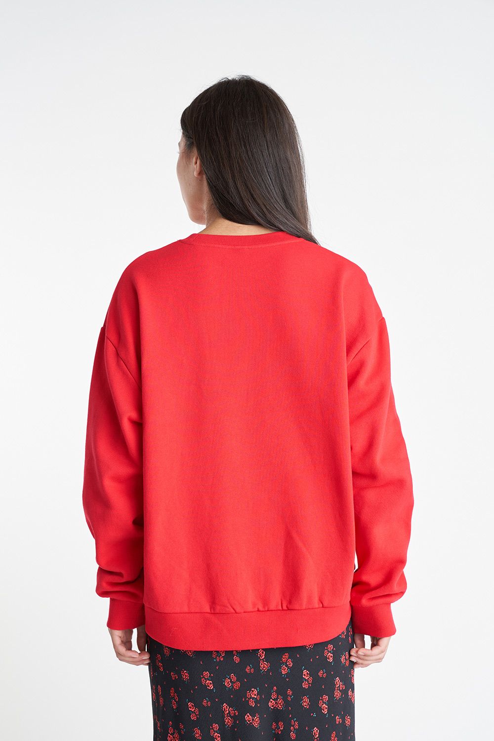 HUFFER SLOUCH CREW 350/BOW - CHERRY - THE VOGUE STORE