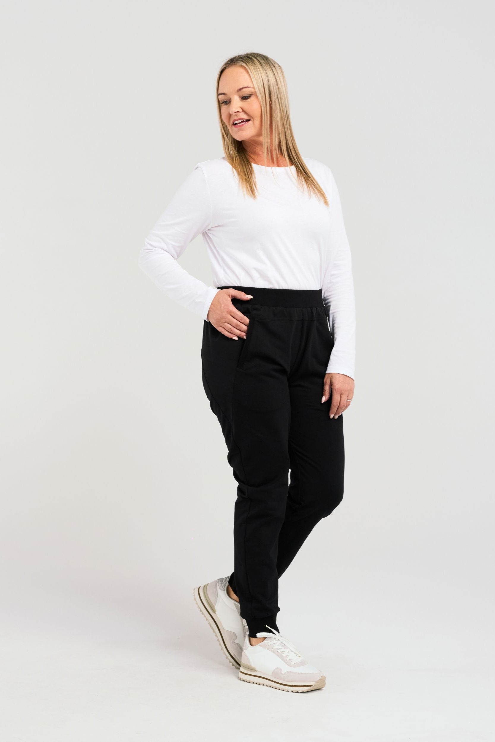ZAFINA ALICE PANT - BLACK - THE VOGUE STORE