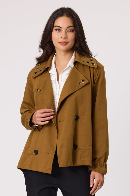 DESIGN NATION COMMAND JACKET - CARAMEL - THE VOGUE STORE