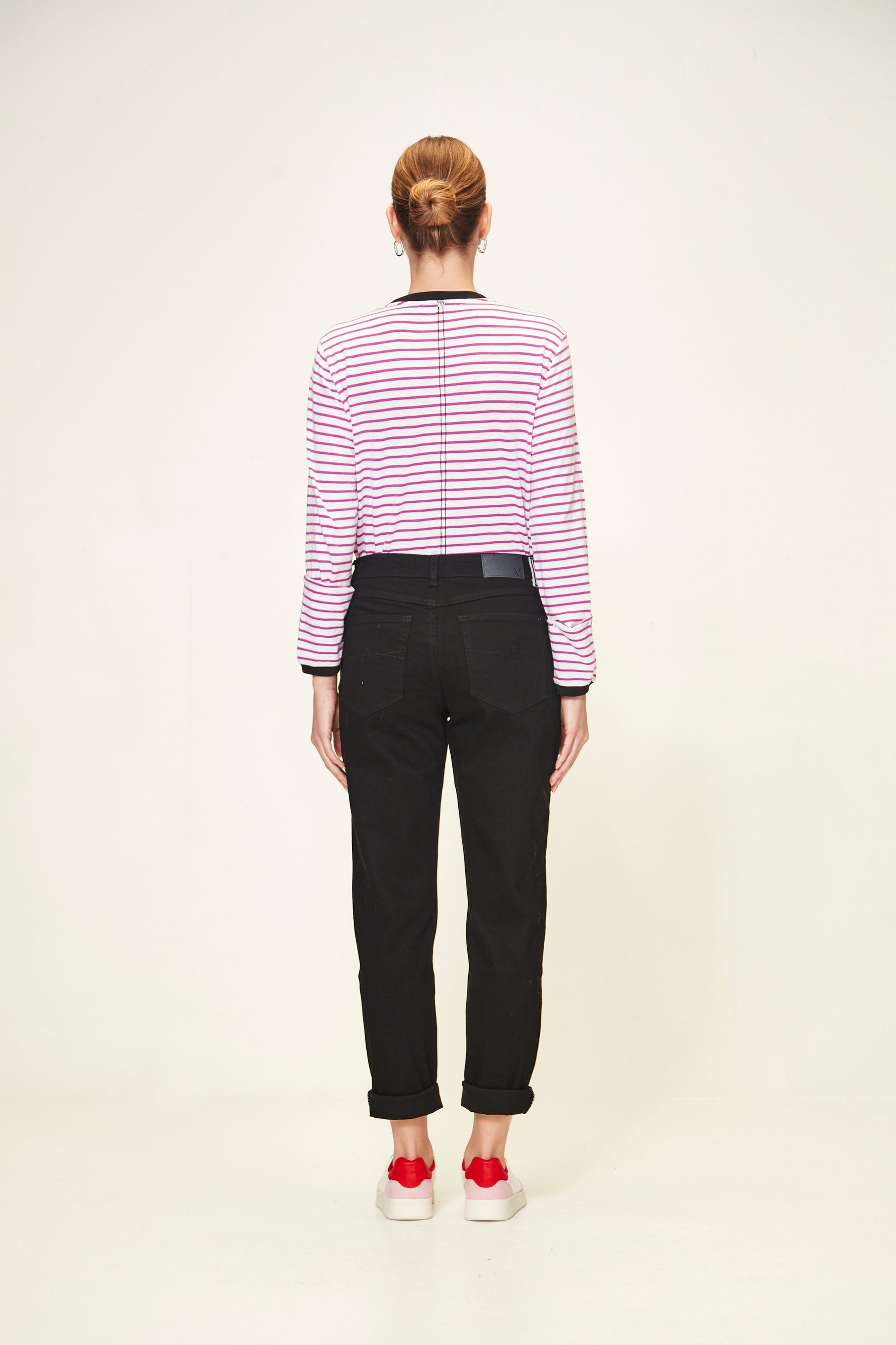 VERGE KIT TOP - ORCHID STRIPE - THE VOGUE STORE