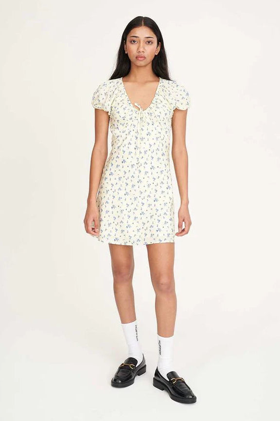 HUFFER DAWN CELINE MINI DRESS - BUTTER - THE VOGUE STORE