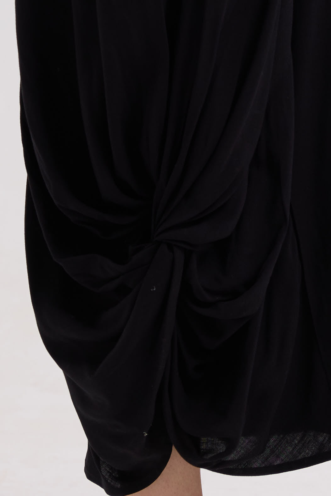 LD & CO DRAPE BOTTOM DRESS - BLACK - THE VOGUE STORE
