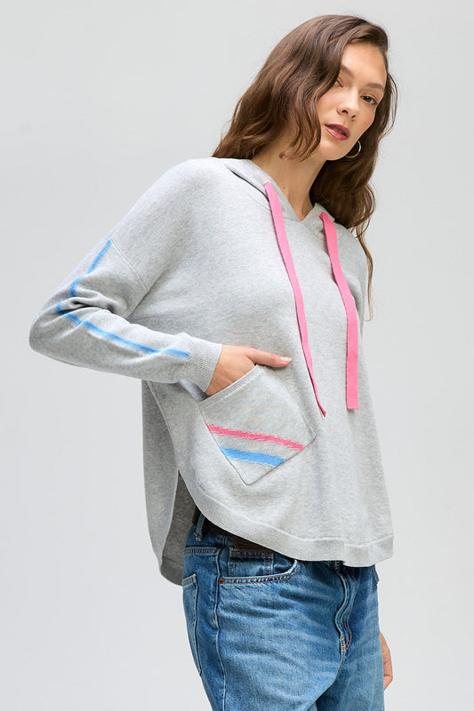 LD & CO HOODED JUMPER - MARLE - THE VOGUE STORE