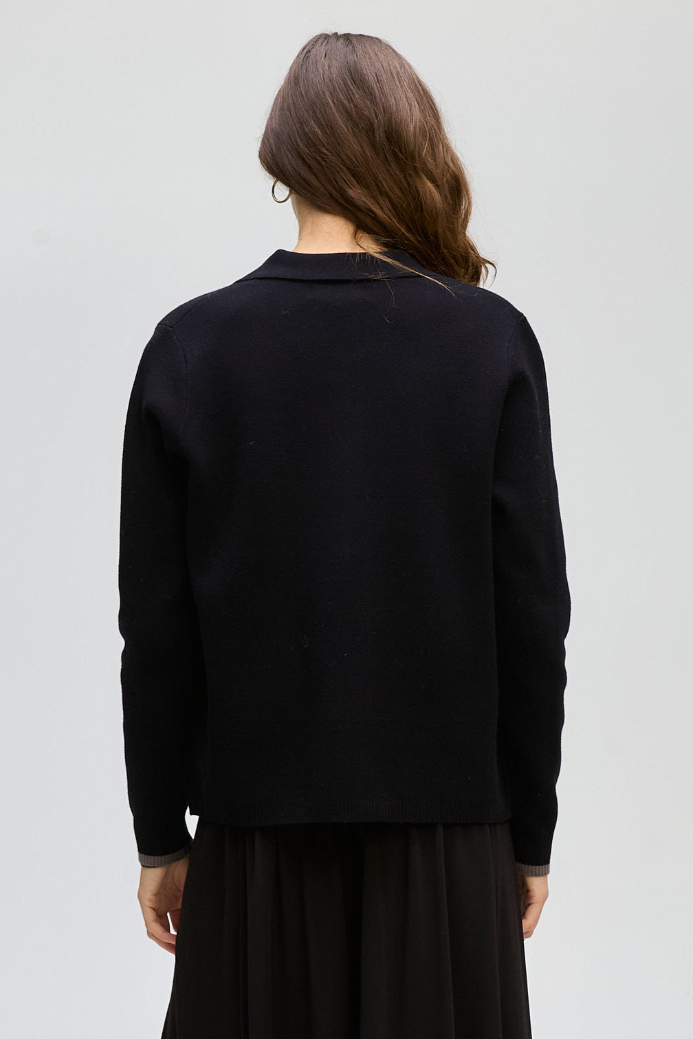 LD & CO ZIP THROUGH JACKET - BLACK - THE VOGUE STORE