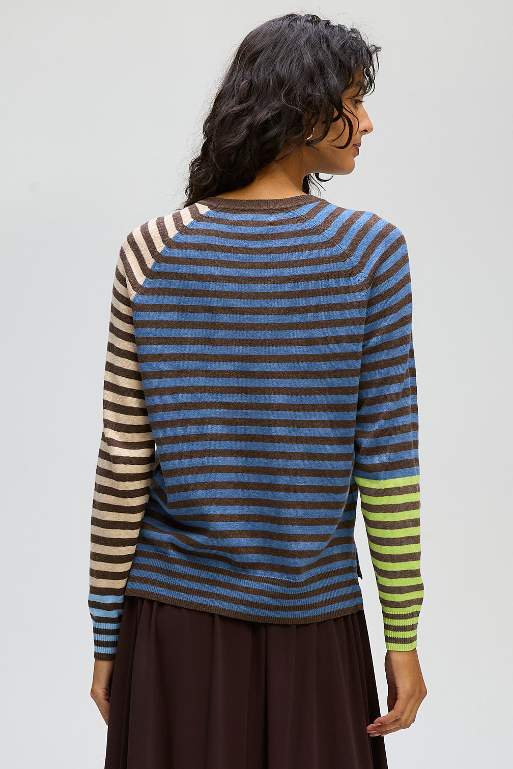 LD & CO RETRO BANDS CREW - COCOA - THE VOGUE STORE